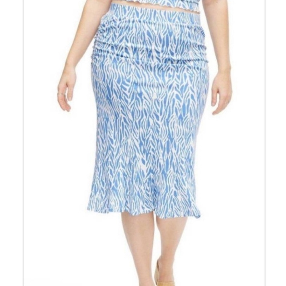 Diane Von Furstenberg DVF for Target Collab Women’s Sea Twig Blue Skirt size XXL